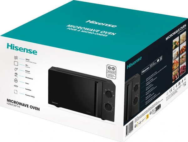 Hisense Forno Microonde Capacit 20 Litri Potenza 700 Watt Display LED colore Nero - H20MOBP1HI