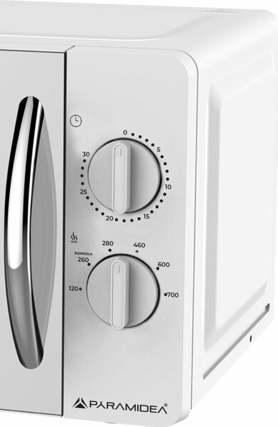 PYRAMIDEA Forno Microonde Capacit 20 Litri Potenza 700 Watt con Timer colore Bianco - FOM100W