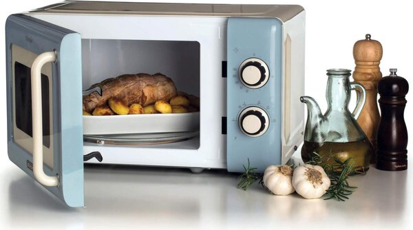 Ariete Forno Microonde Capacit 20 Litri Potenza 800 Watt Linea Vintage colore Celeste - ARI3960/05