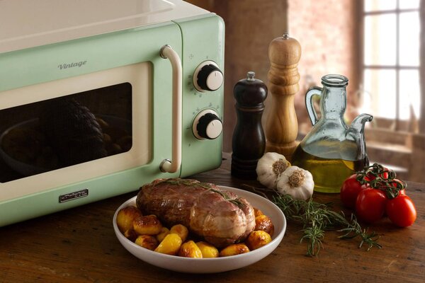 Ariete Forno Microonde Capacit 20 Litri Potenza 800 Watt Linea Vintage colore Verde - ARI3960/04