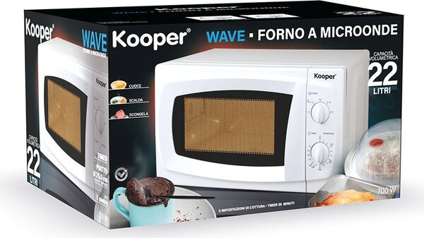 Kooper Forno Microonde Capacit 22 Litri Potenza 700 Watt colore Bianco - 2194904