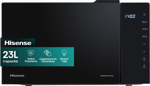 Hisense Forno Microonde Capacit 23 Litri Potenza 800 Watt Display LED colore Nero - H23MOBS5H4