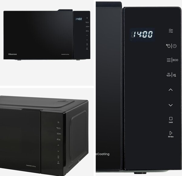 Hisense Forno Microonde Capacit 23 Litri Potenza 800 Watt Display LED colore Nero - H23MOBS5H4