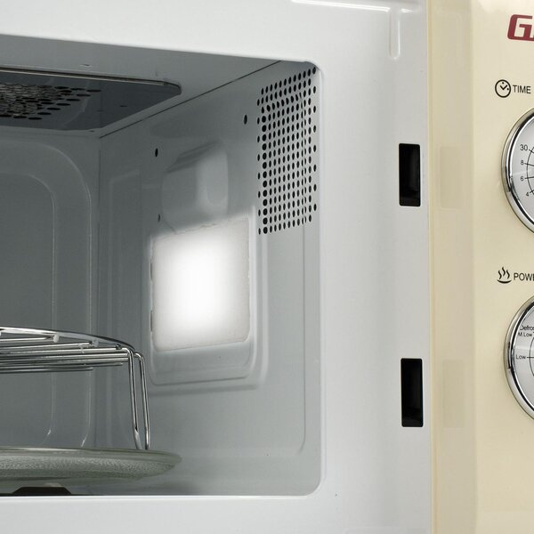 Girmi Forno Microonde Combinato con Grill Capacit 20 Litri Potenza 700 Watt colore Beige - FM2105 Vintage
