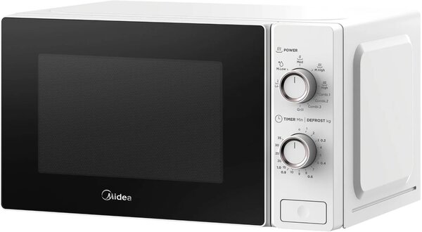MIDEA Forno Microonde Combinato con Grill Capacit 20 Litri Potenza 700 Watt con Timer colore Bianco - MG720C2AT-W