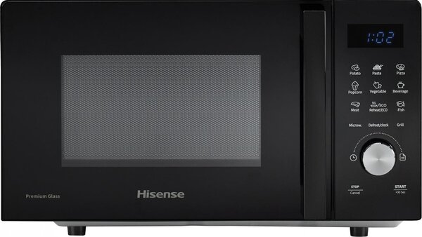 Hisense Forno Microonde Combinato con Grill Capacit 20 Litri Potenza 700 Watt Display LED colore Nero - H20MOBSD1HG