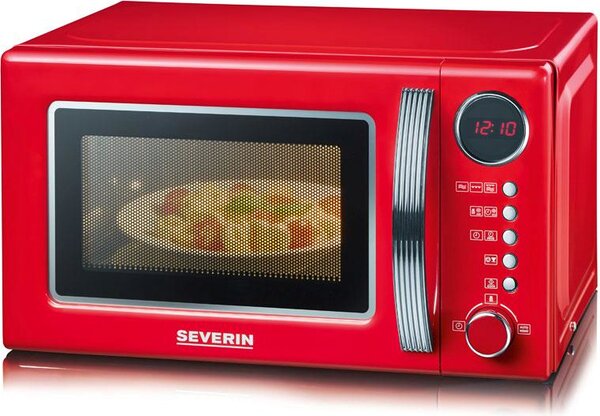 Severin Forno Microonde Combinato con Grill Capacit 20 Litri Potenza 700 Watt con Timer colore Rosso - MW 7893