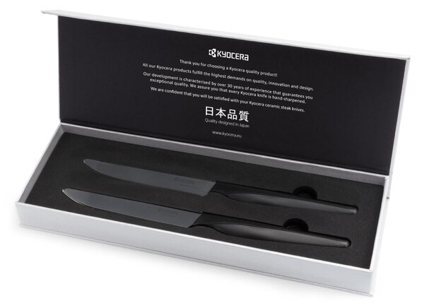 Set 4 coltelli bistecca lama BLACK- lame in ceramica Misura totale Coltello 24 � 1,8 � 1,3 cm