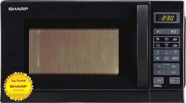 Sharp Forno Microonde Combinato con Grill Capacit 20 Litri Potenza 800 Watt colore Nero - R-642 BKW