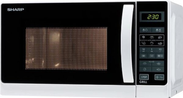Sharp Forno Microonde Combinato con Grill Capacit 20 Litri Potenza 800 Watt colore Bianco - R-642 WW