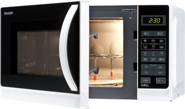 Sharp Forno Microonde Combinato con Grill Capacit 20 Litri Potenza 800 Watt colore Bianco - R-642 WW