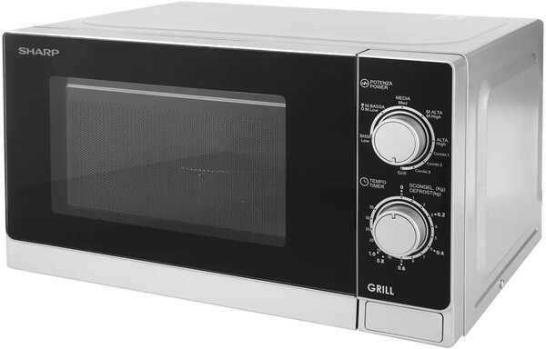 Sharp Forno Microonde Combinato con Grill Capacit 20 Litri Potenza 800 Watt colore Nero - R-600WW