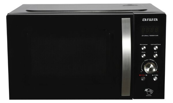 Aiwa Forno Microonde Combinato con Grill Capacit 23 Litri Potenza 800 Watt colore Nero con Porta in Vetro - MW230DGBK
