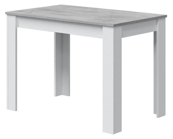Tavolo cucina rettangolare 6 posti bianco e cemento 109x67cm - Anat