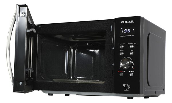 Aiwa Forno Microonde Combinato con Grill Capacit 23 Litri Potenza 800 Watt colore Nero con Porta in Vetro - MW230DGBK