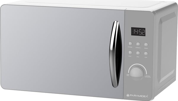 PYRAMIDEA Forno Microonde Combinato con Grill Capacit 20 Litri Potenza 800 Watt con Vetro Semi-Specchiato colore Silver - FOM202S
