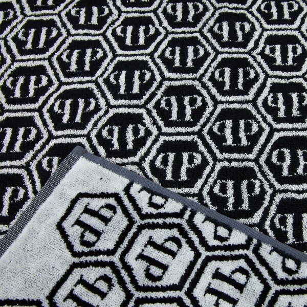 Telo Bagno In Acrilico Dralon Pattern 95X150 Premoli Di Bella Moderno Black Caleffi