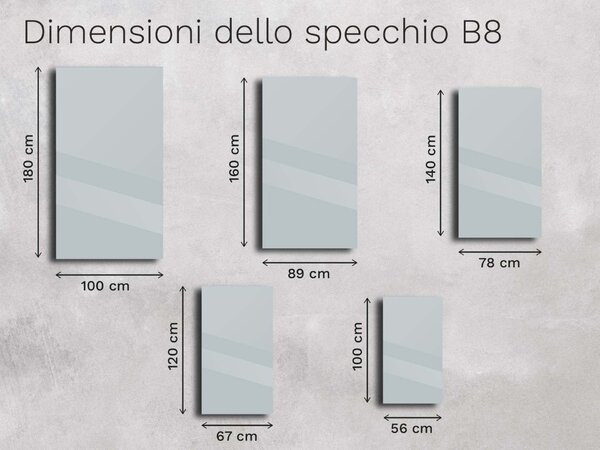 Specchio con cornice B8