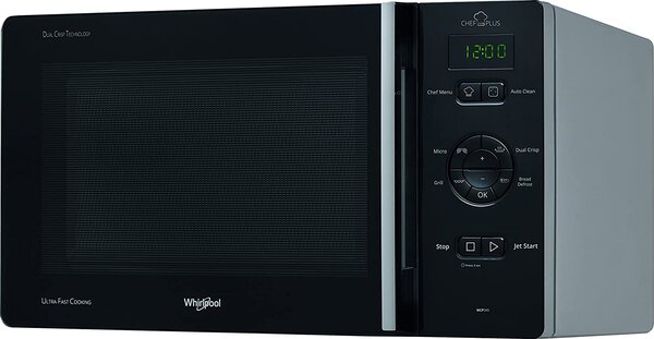 Whirlpool Forno Microonde Combinato con Grill Capacit 25 Litri Potenza 800 Watt con Funzione Crisp colore Argento - MCP345SL