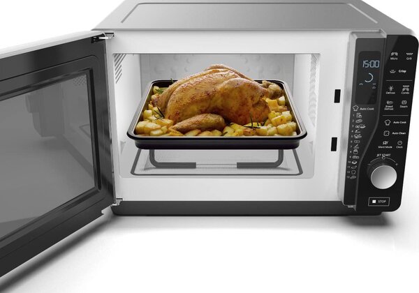 Whirlpool OUTLET - Forno Microonde Combinato con Grill Capacit 25 Litri Potenza 800 Watt con Timer e Funzione Vapore colore Nero - MWF 427 SL