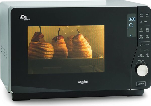 Whirlpool OUTLET - Forno Microonde Combinato con Grill Capacit 25 Litri Potenza 800 Watt con Timer e Funzione Vapore colore Nero - MWF 427 SL