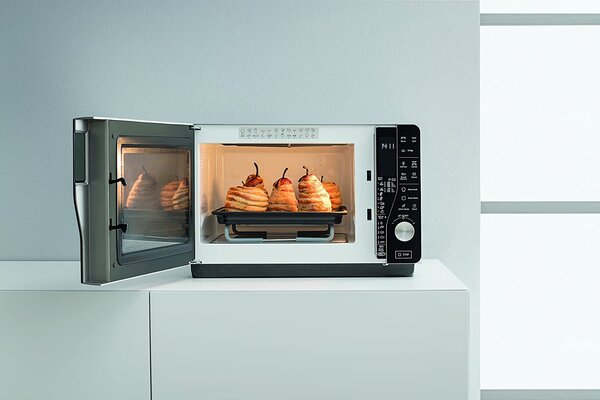 Whirlpool OUTLET - Forno Microonde Combinato con Grill Capacit 25 Litri Potenza 800 Watt con Timer e Funzione Vapore colore Nero - MWF 427 SL