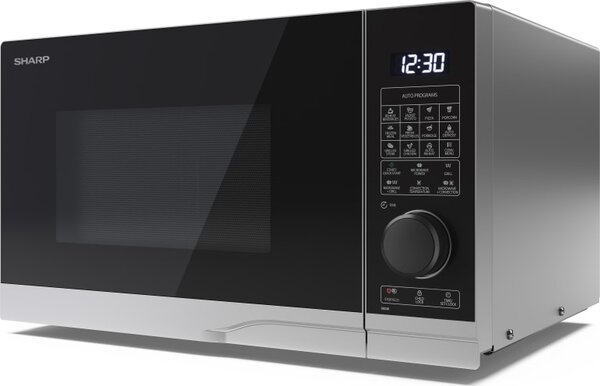 Sharp Forno Microonde Combinato con Grill Capacit 25 Litri Potenza 900 Watt con Timer colore Nero e Argento - YC-PC254AE-S