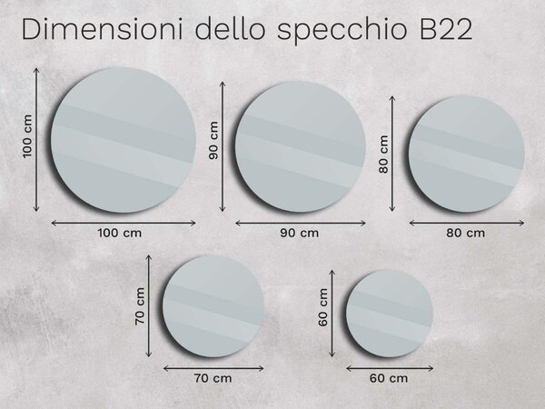 Specchio con cornice B22
