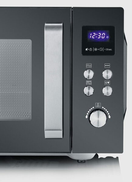 Severin Forno Microonde Combinato con Grill Capacit 25 Litri Potenza 900 Watt Funzione Scongelamento colore Nero / Inox - MW 7763