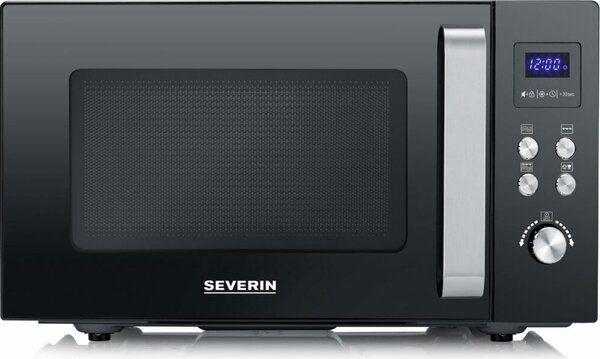 Severin Forno Microonde Combinato con Grill Capacit 25 Litri Potenza 900 Watt Funzione Scongelamento colore Nero / Inox - MW 7763