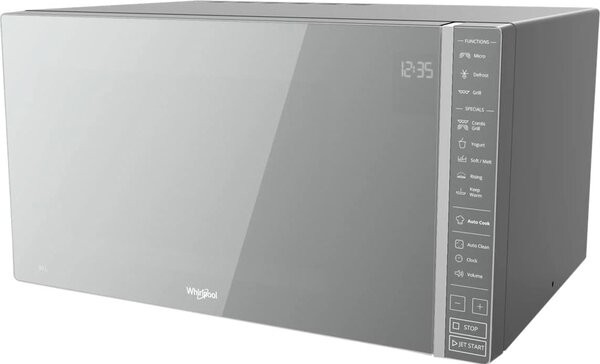 Whirlpool Forno Microonde Combinato con Grill Capacit 30 Litri Potenza 900 Watt con Funzione Vapore colore Specchio - MWP304M