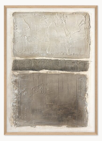Quadro su tela incorniciato dipinto a mano Art Structure I