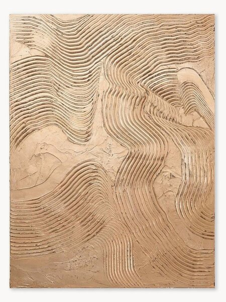 Quadro dipinto a mano marrone metallico