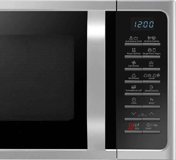 Samsung Forno Microonde Combinato con Grill, Capacit 28 Litri, Potenza 900 Watt, Cottura Ventilata, colore Nero/Argento - MC 28H5015 AS
