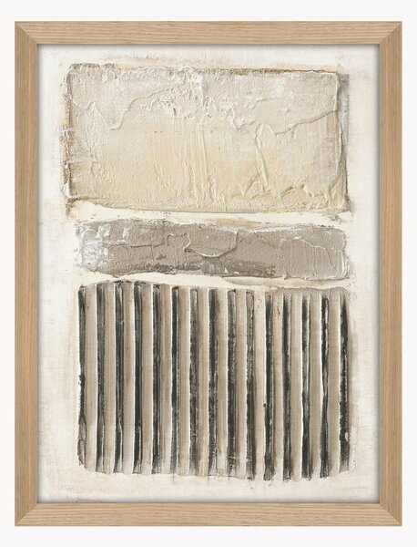 Quadro su tela incorniciato dipinto a mano Art Structure I