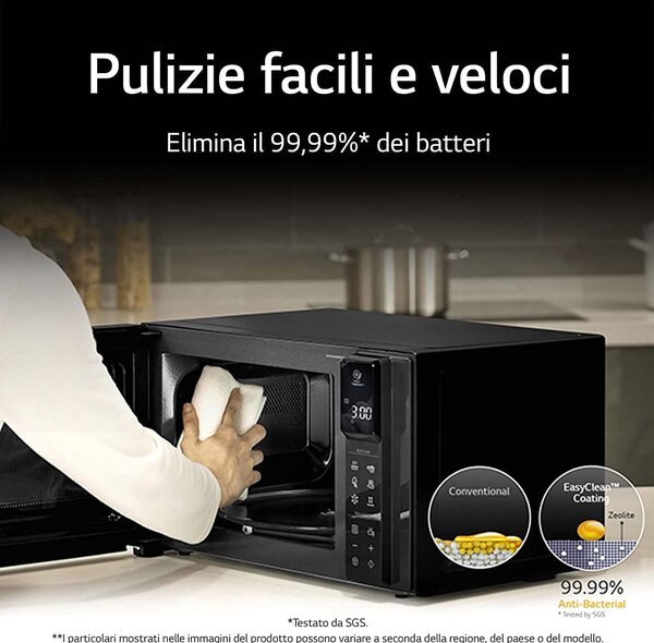 Lg Forno Microonde Combinato con Grill Smart Inverter, con Cottura a Vapore, Capacit 39 Litri, Piatto Microonde Crispy Incluso, Potenza 1350 Watt 