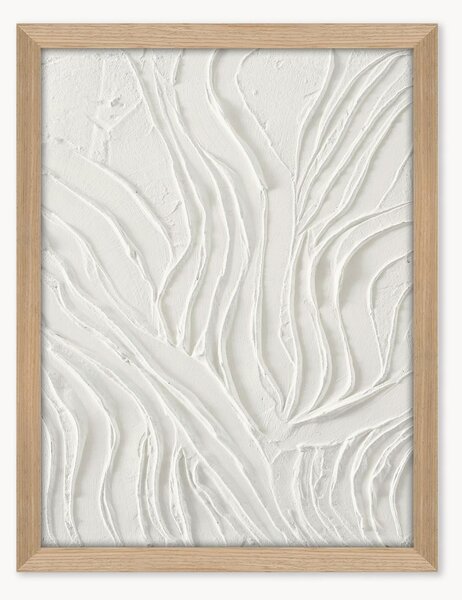 Quadro su tela incorniciato dipinto a mano White Dune