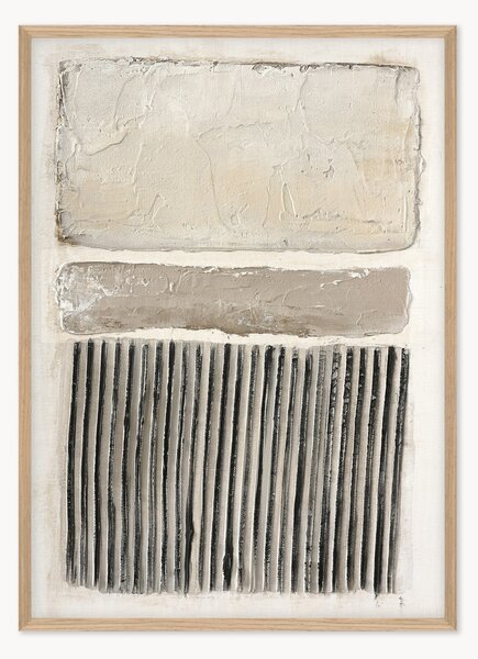Quadro su tela incorniciato dipinto a mano Art Structure I