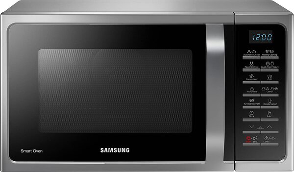 Samsung Forno Microonde Combinato con Grill, Capacit 28 Litri, Potenza 900 Watt, Cottura Ventilata, colore Nero/Argento - MC 28H5015 AS