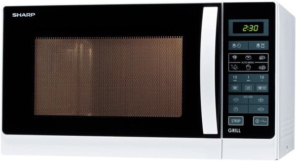 Sharp Forno Microonde con Grill Capacit 25 Litri Potenza 900 Watt colore Nero - R-742 WW