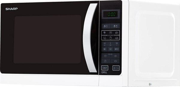 Sharp Forno Microonde con Grill Capacit 25 Litri Potenza 900 Watt colore Nero - R-742 WW