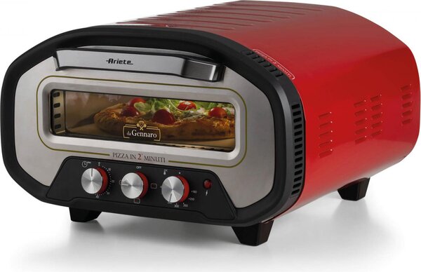Ariete Forno per Pizza Potenza 2200W Fino a 430 con Pietra Refrattaria 32x32 cm Da Gennaro - 3901