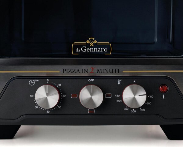 Ariete Forno per Pizza Potenza 2200W Fino a 430 con Pietra Refrattaria 32x32 cm Da Gennaro - 3901