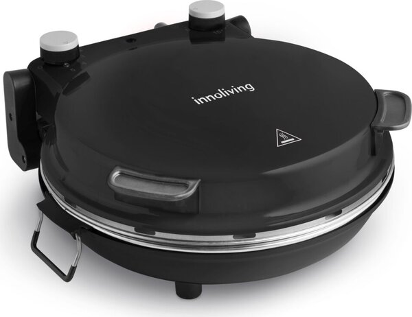 INNOLIVING Forno Pizza Elettrico Potenza 1200 Watt Temperatura 350 C Timer e Termostato colore Nero - INN-796B