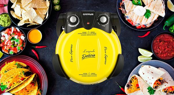 G3 Ferrari Forno Pizza Elettrico Potenza 1200 Watt Diametro 31 cm Timer colore Giallo - G10006 05