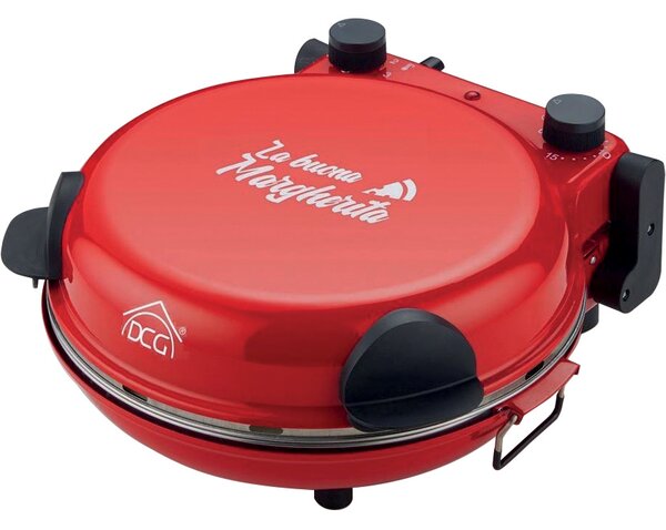 DecHome Forno Pizza Elettrico Potenza 1200 Watt Diametro 30 cm colore Rosso - MB2300