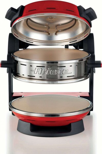 Ariete Forno Pizza Elettrico Potenza 2300 Watt Timer con Pietra Refrattaria colore Rosso - ARI927