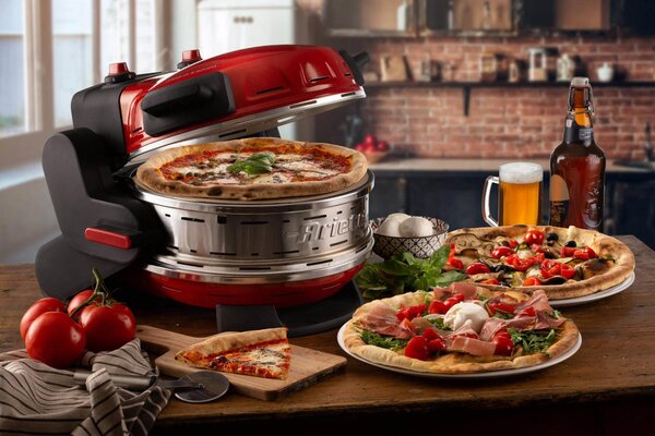 Ariete Forno Pizza Elettrico Potenza 2300 Watt Timer con Pietra Refrattaria colore Rosso - ARI927