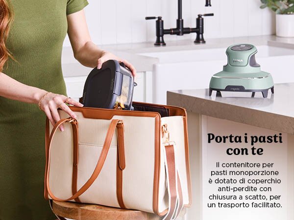 Ninja Friggitrice ad Aria 4 in 1 Capacit 3.8 Litri Potenza 1700 Watt Frittura 2 Contenitori in Vetro Rimovibili colore Grigio - FN101EUGY CRISPi