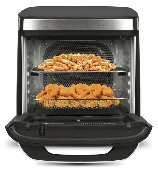 G3 Ferrari Friggitrice ad Aria 13 Litri Potenza 1800W con Timer e Termostato Regolabile colore Inox/Nero Friggisano Lux 13 - G10219